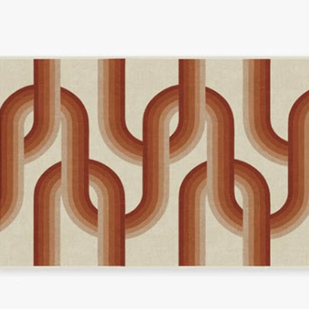 Ruggable Fonda Ivory & Rust Rug 2 x 3 Flatwoven Cover Only